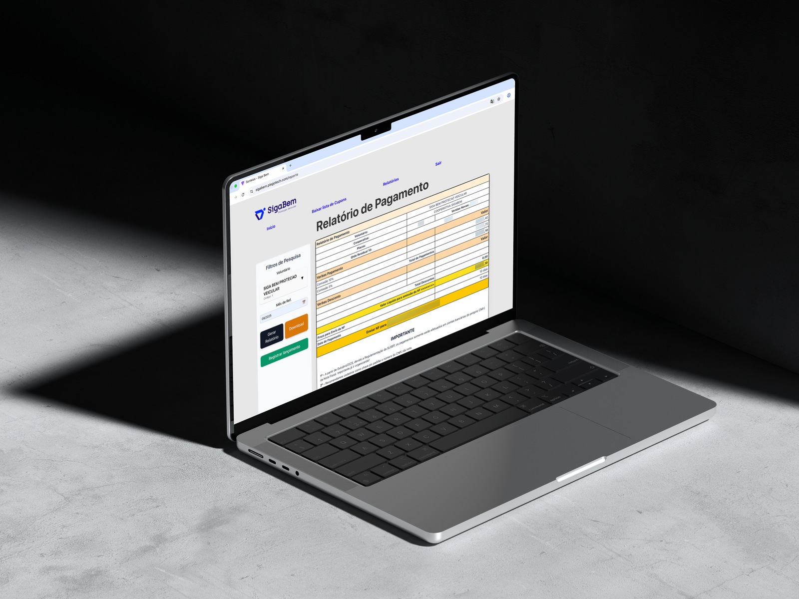 Card do case SigaBem